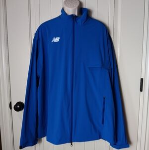 New Balance Men's Windbreaker Jacket Lightweight Waterproof Blue Size 4XL